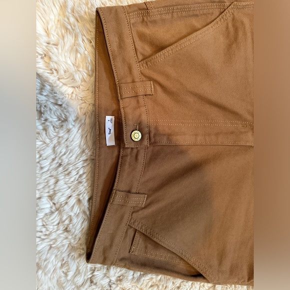 NWOT-Aritzia TNA Greenwitch Pant Carpenter in Tobacco Brown Straight Leg - Picture 2 of 5